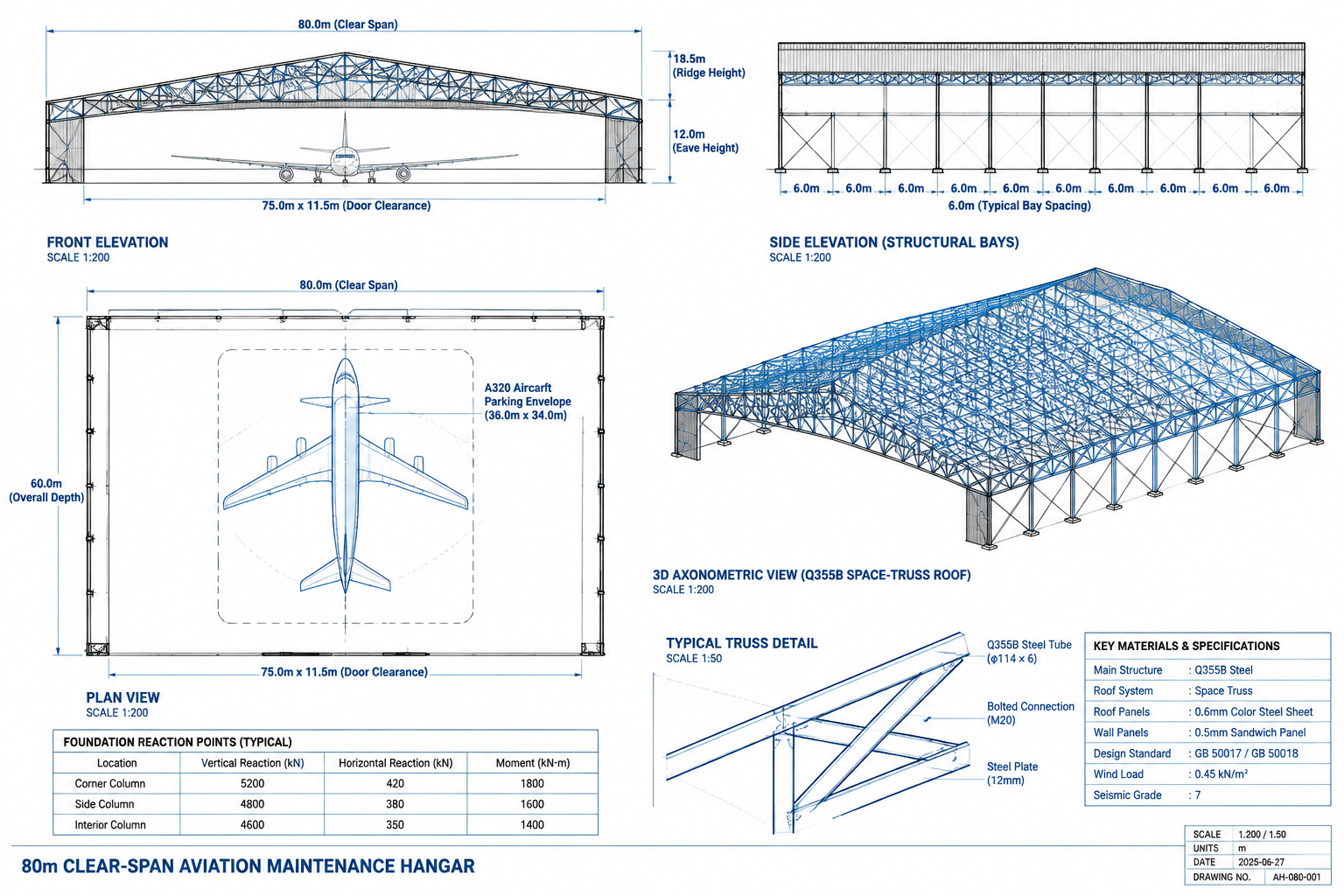 80m Widebody Aircraft Structural Frame