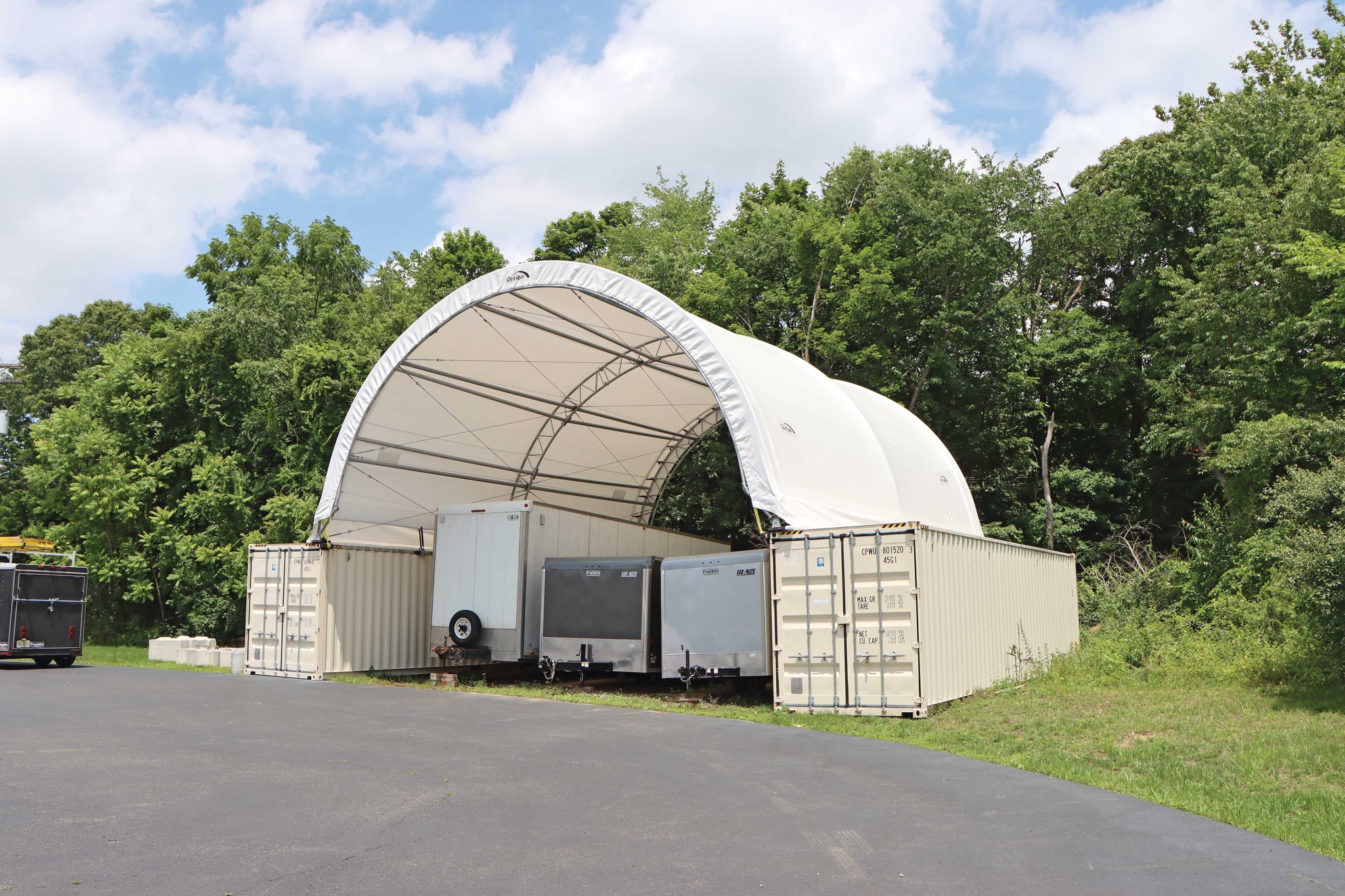 Container-Mounted Double-Truss Shelter Field Project 02