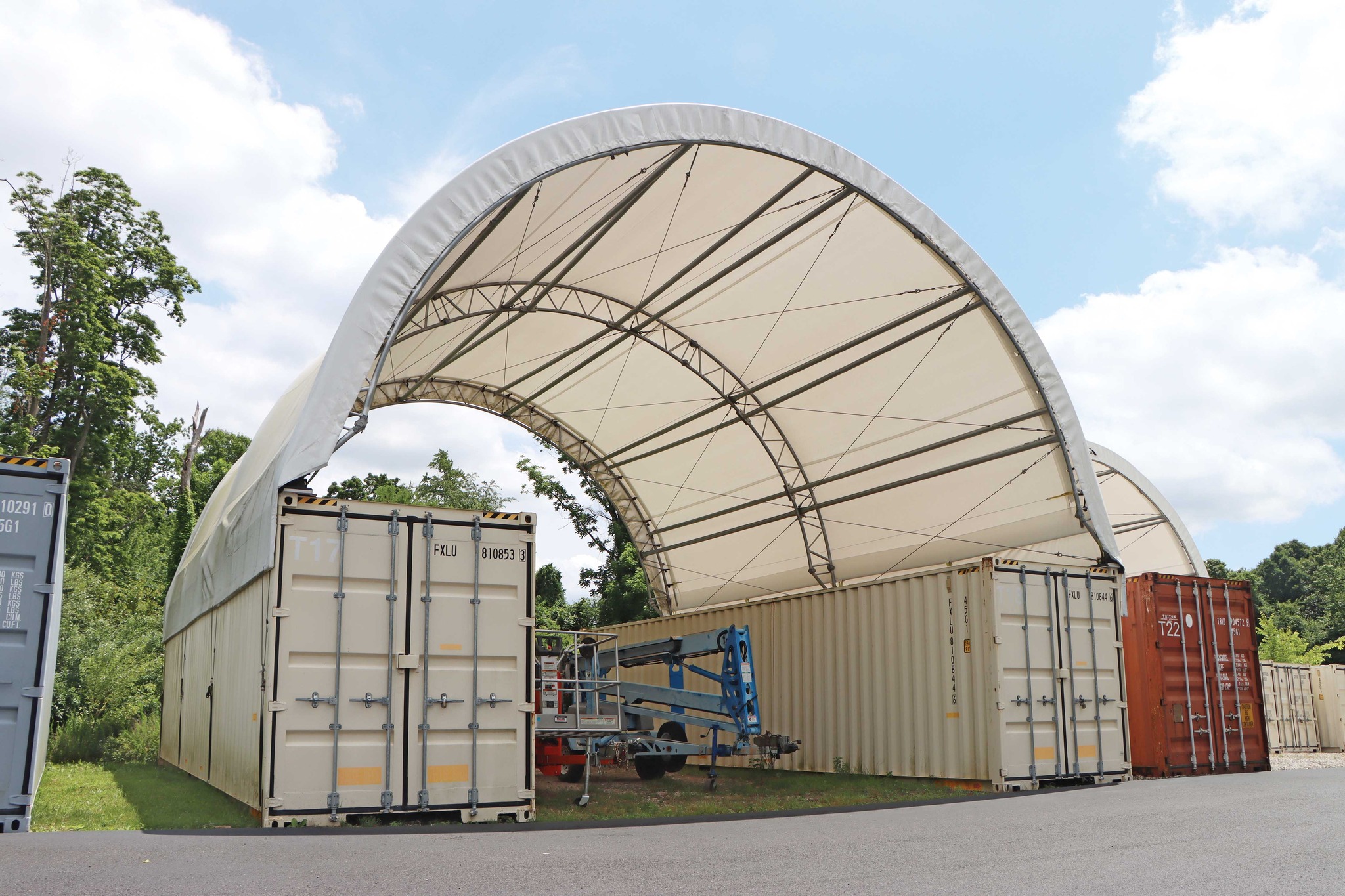 Container-Mounted Double-Truss Shelter Field Project 03