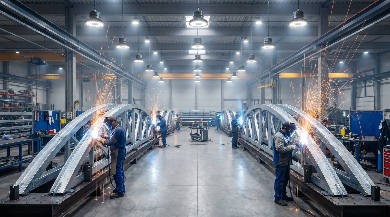 Heavy steel fabrication lines