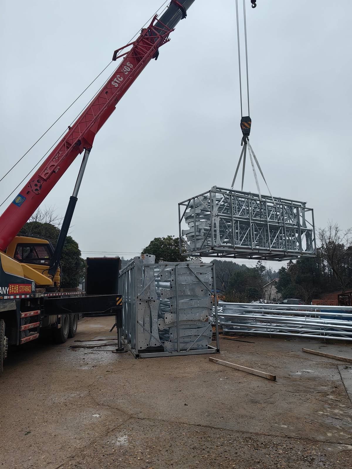 Shipping galvanized steel
