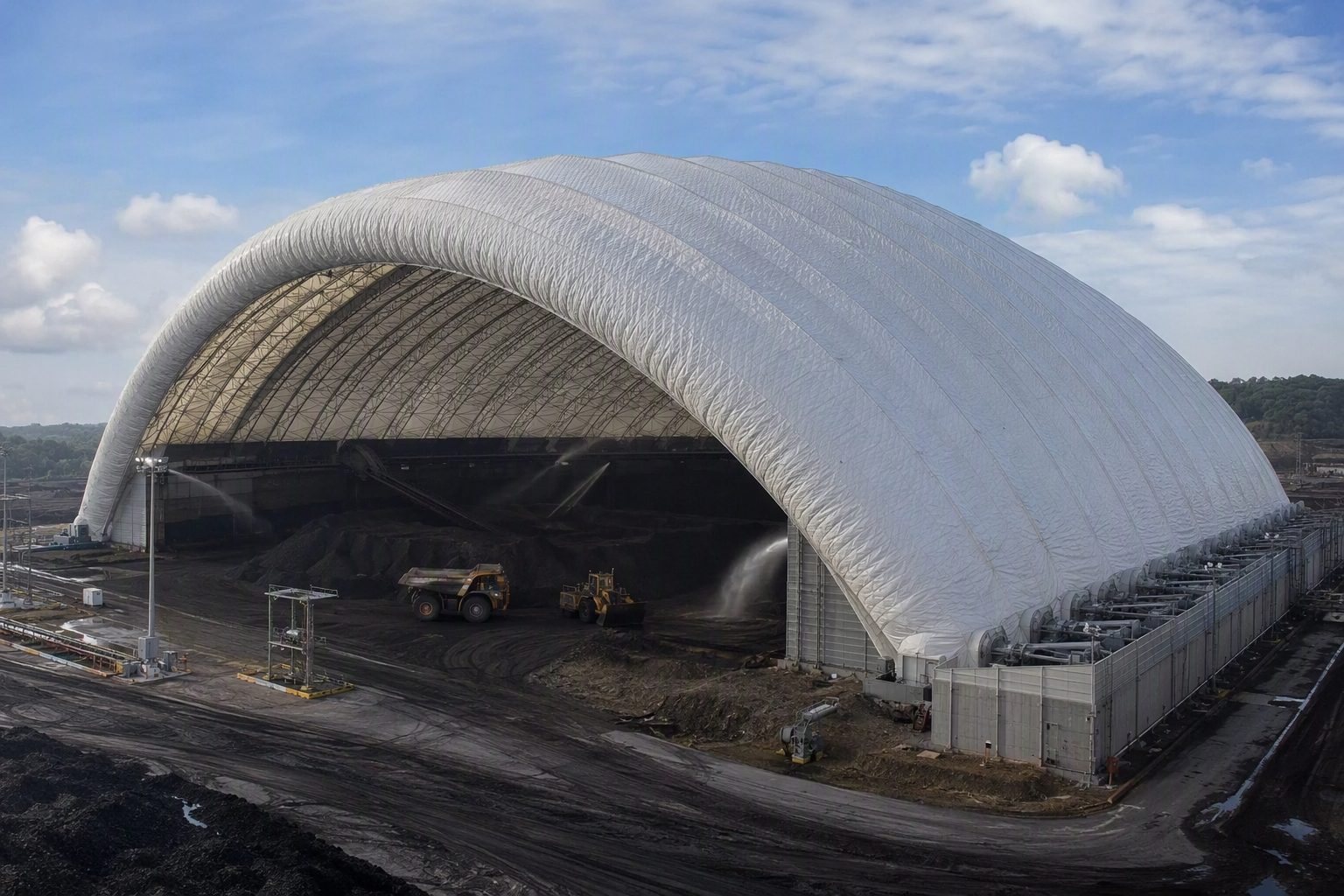 Bulk Mineral and Clinker Environmental Storage Enclosure