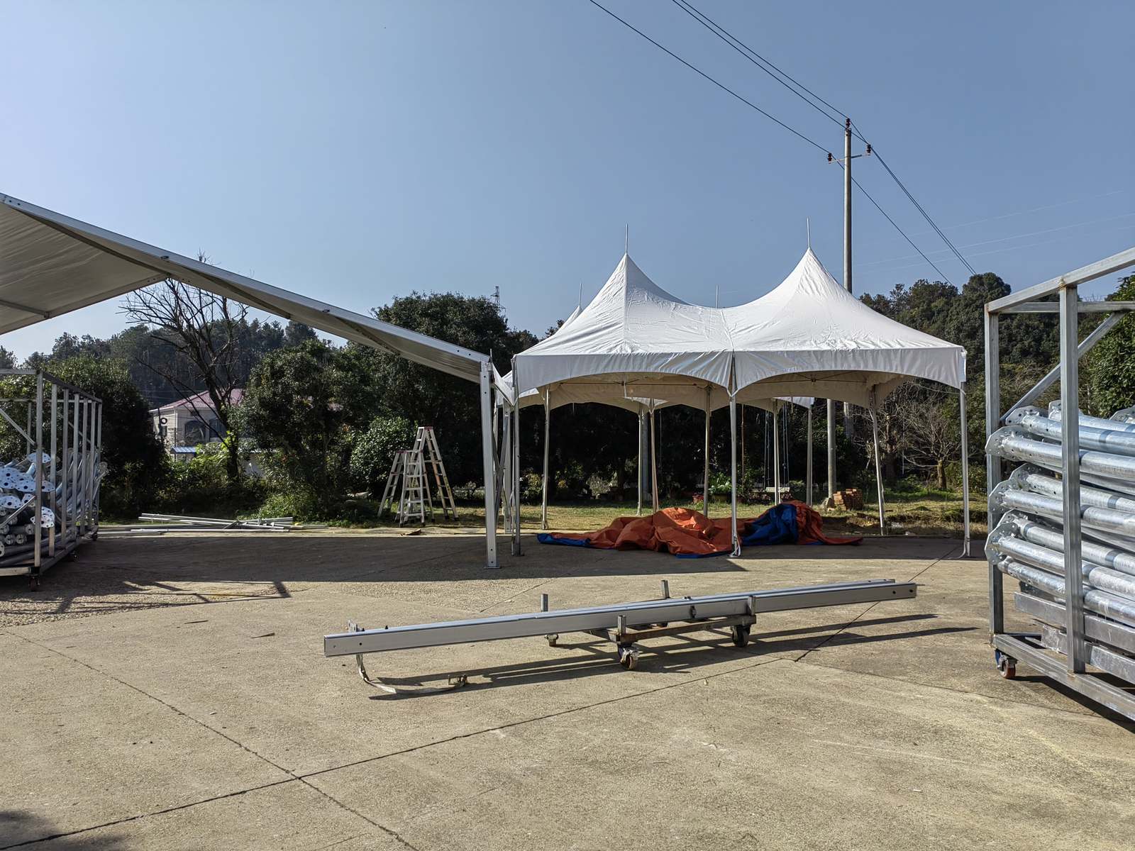 20m (66ft) 20m Luxury Black Frame Event & Warehouse Tent - 100m Length