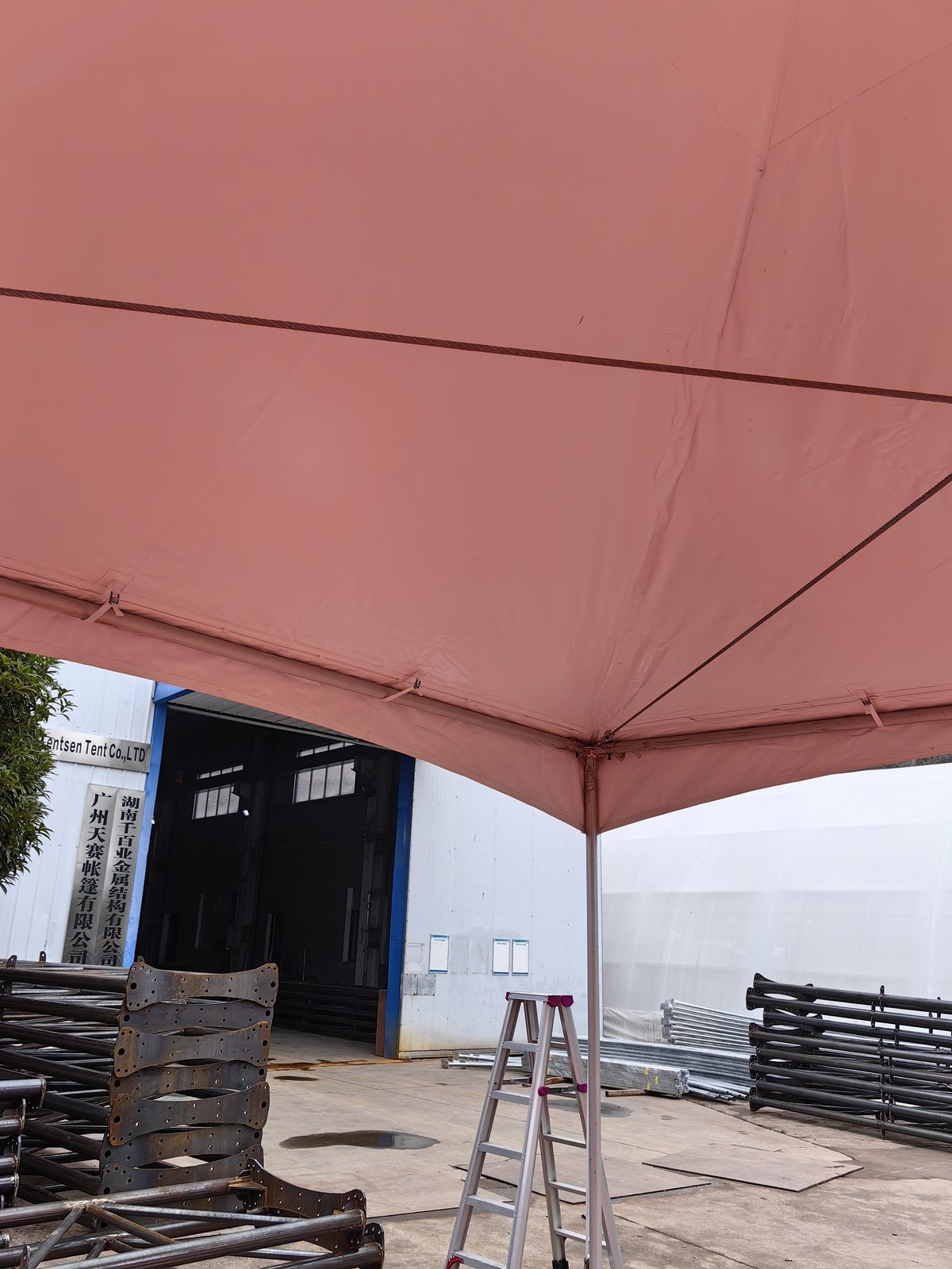 25m (82ft) 25m Black Powder-Coated Assembly Marquee - 125m Length