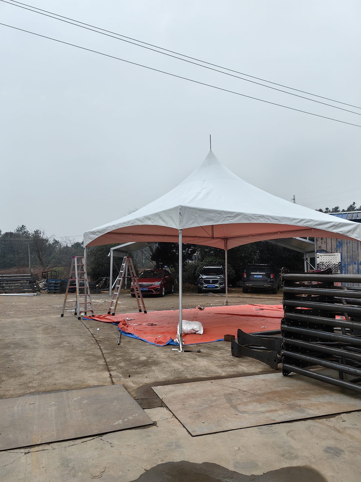 35m (115ft) 35m Black Modular Industrial Hall - 15m Length