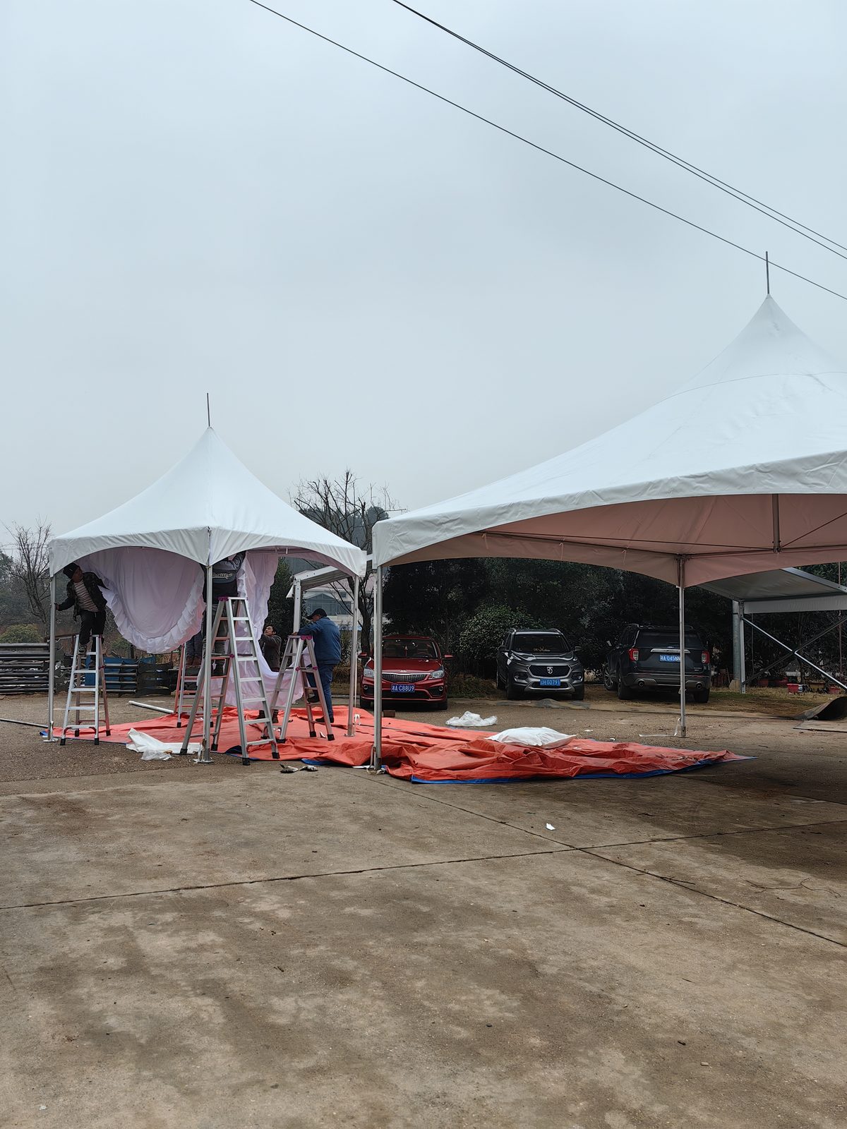 12m (40ft) 12m Black Frame Aluminum Marquee - 15m Length