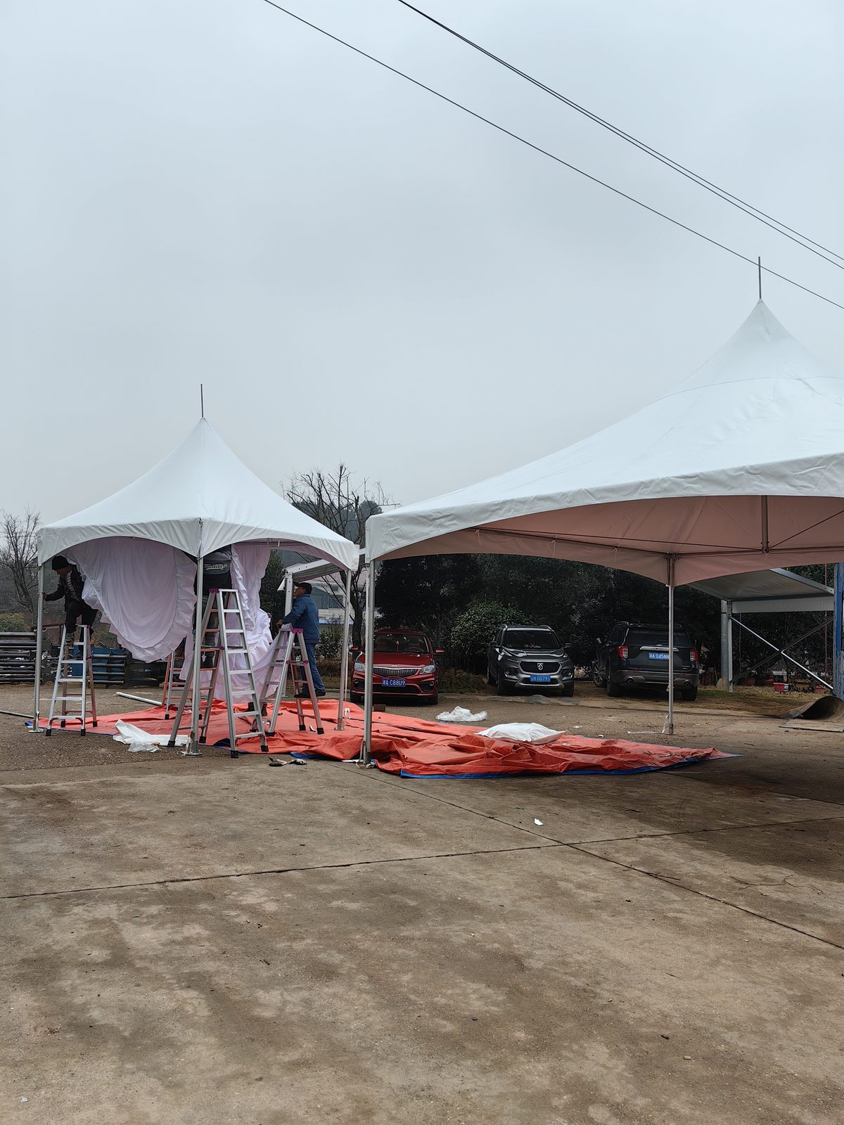 12m (40ft) 12m Black Frame Aluminum Marquee - 25m Length