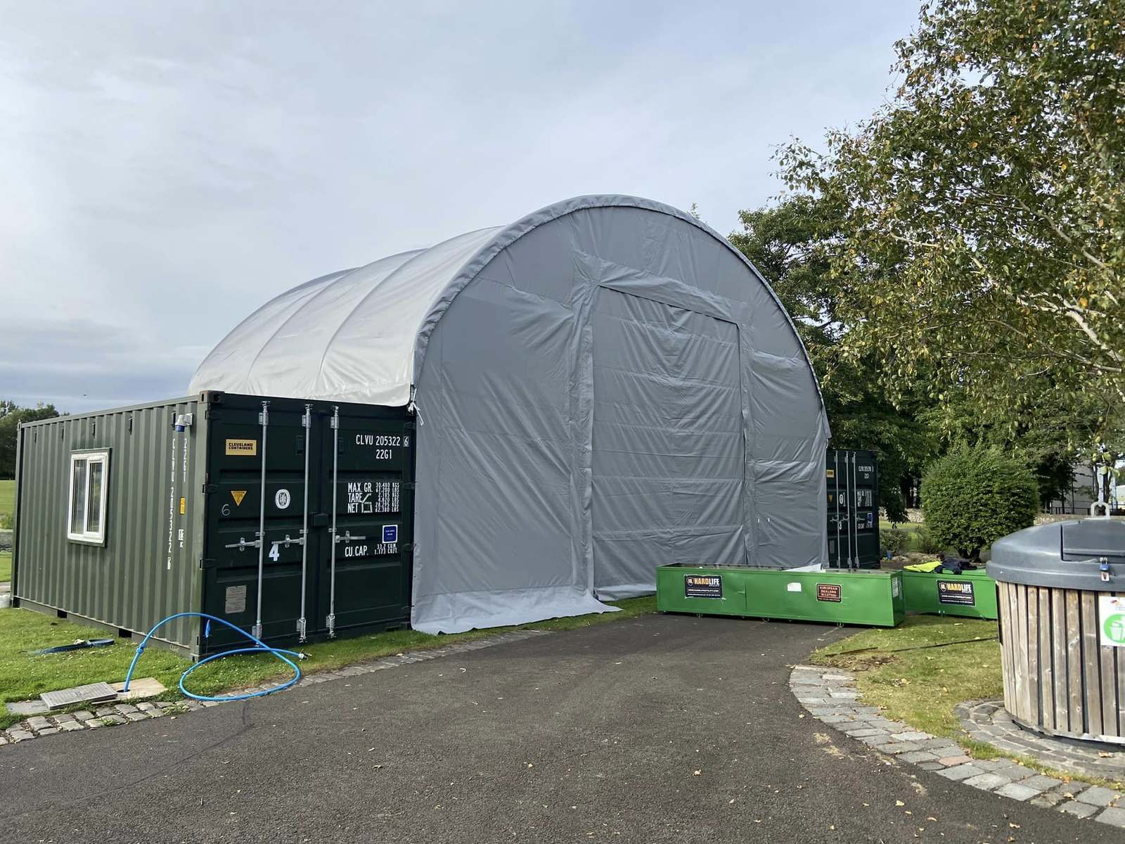 25m (82ft) x 40ft Heavy Double-Truss Container Shelter (CT82)