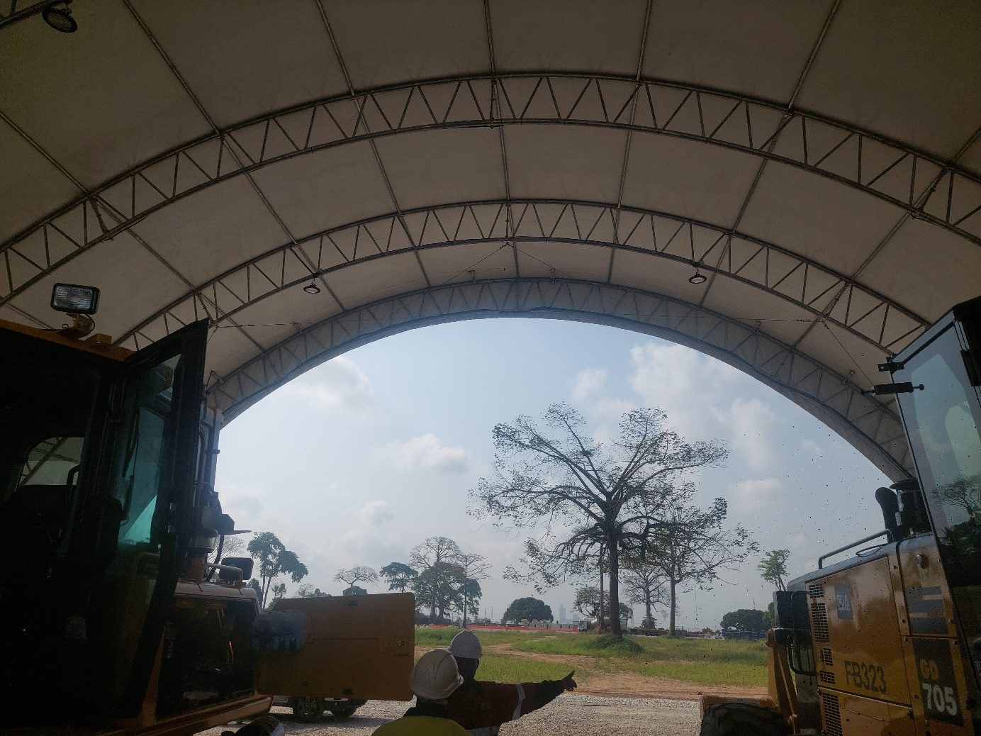 14m (46ft) x 50ft Heavy Double-Truss Container Shelter (CT46)