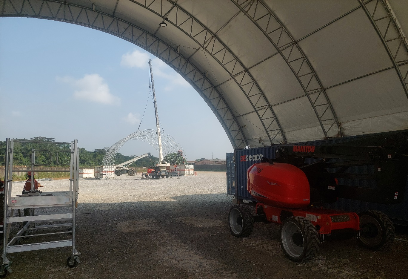 14m (46ft) x 70ft Heavy Double-Truss Container Shelter (CT46)
