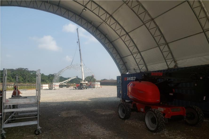 22m (72ft) x 240ft Heavy Double-Truss Container Shelter (CT72)