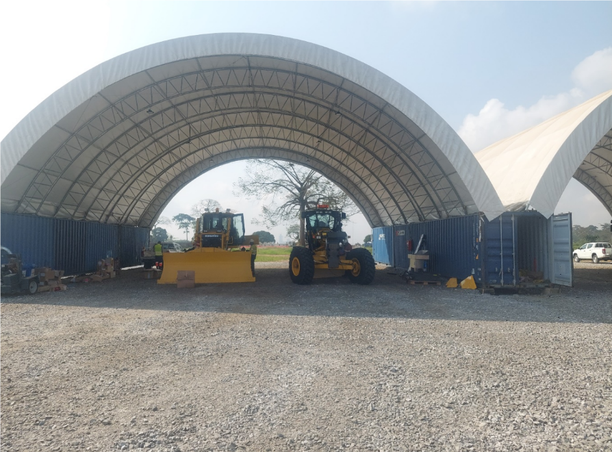 14m (46ft) x 240ft Heavy Double-Truss Container Shelter (CT46)