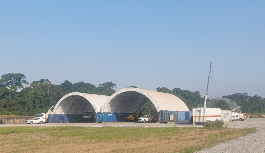 15m (50ft) x 60ft Heavy Double-Truss Container Shelter (CT50)