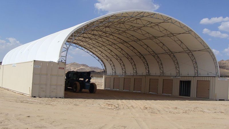 15m (50ft) x 70ft Heavy Double-Truss Container Shelter (CT50)