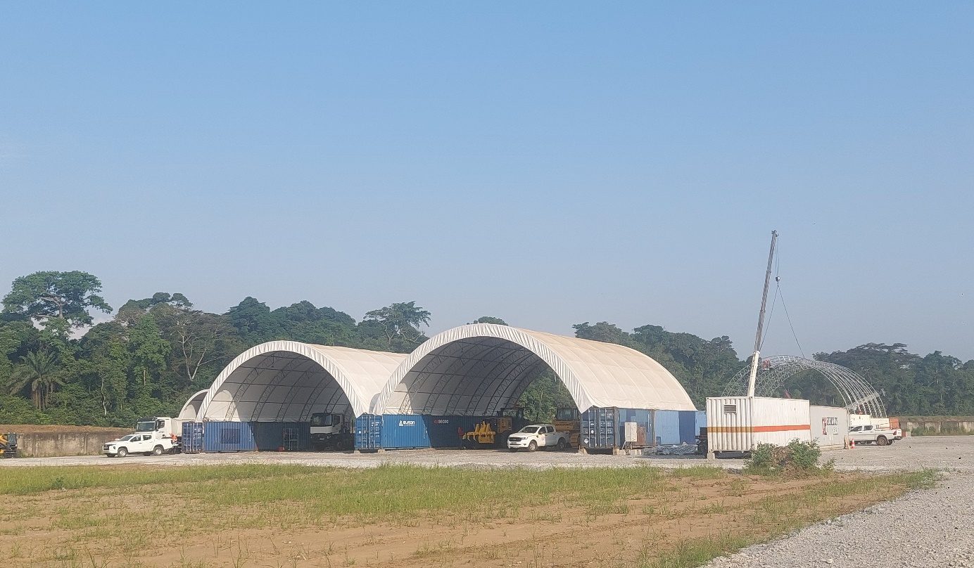 24m (80ft) x 220ft Heavy Double-Truss Container Shelter (CT80)