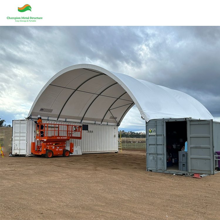 24m (80ft) x 262ft Heavy Double-Truss Container Shelter (CT80)