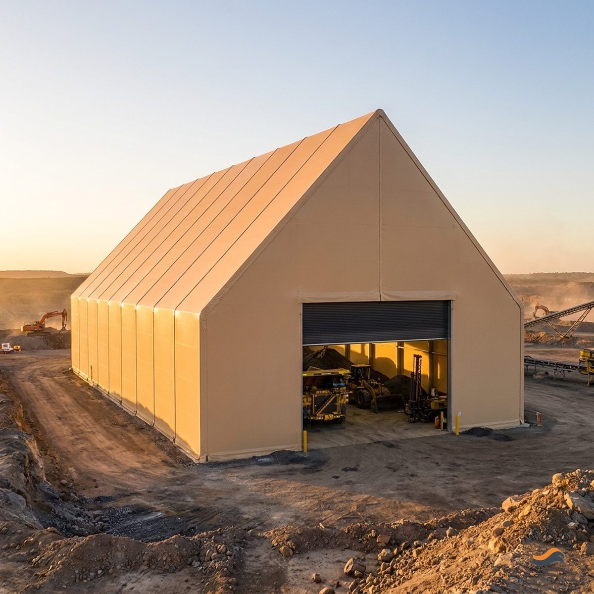 38m (125ft) x 250m Heavy Clear-Span Industrial Fabric Building (FB38)