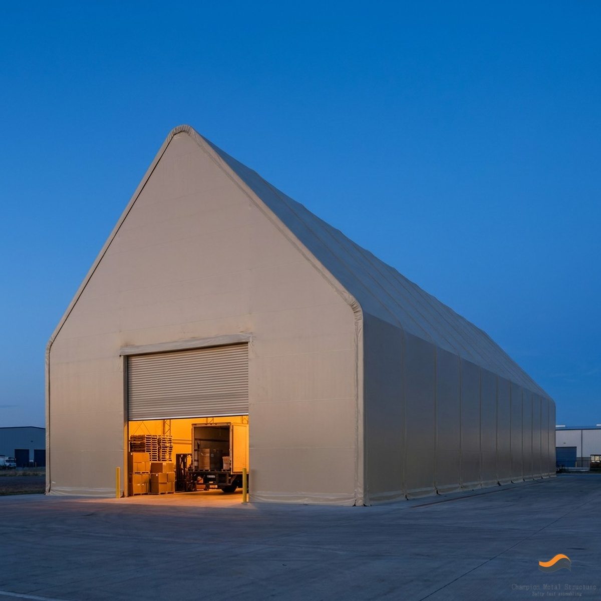 15m (50ft) x 55m Heavy Clear-Span Industrial Fabric Building (FB15)
