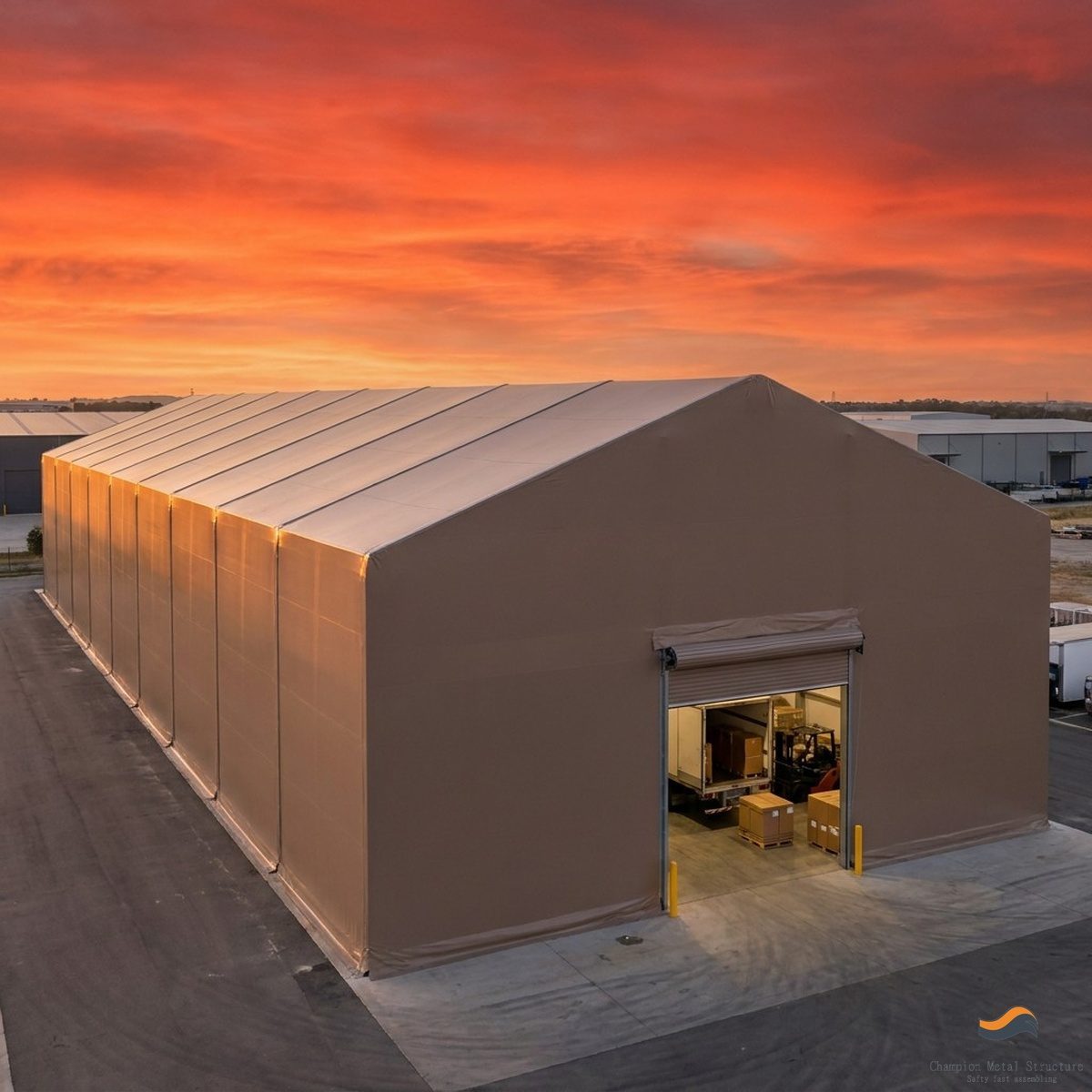 15m (50ft) x 70m Heavy Clear-Span Industrial Fabric Building (FB15)