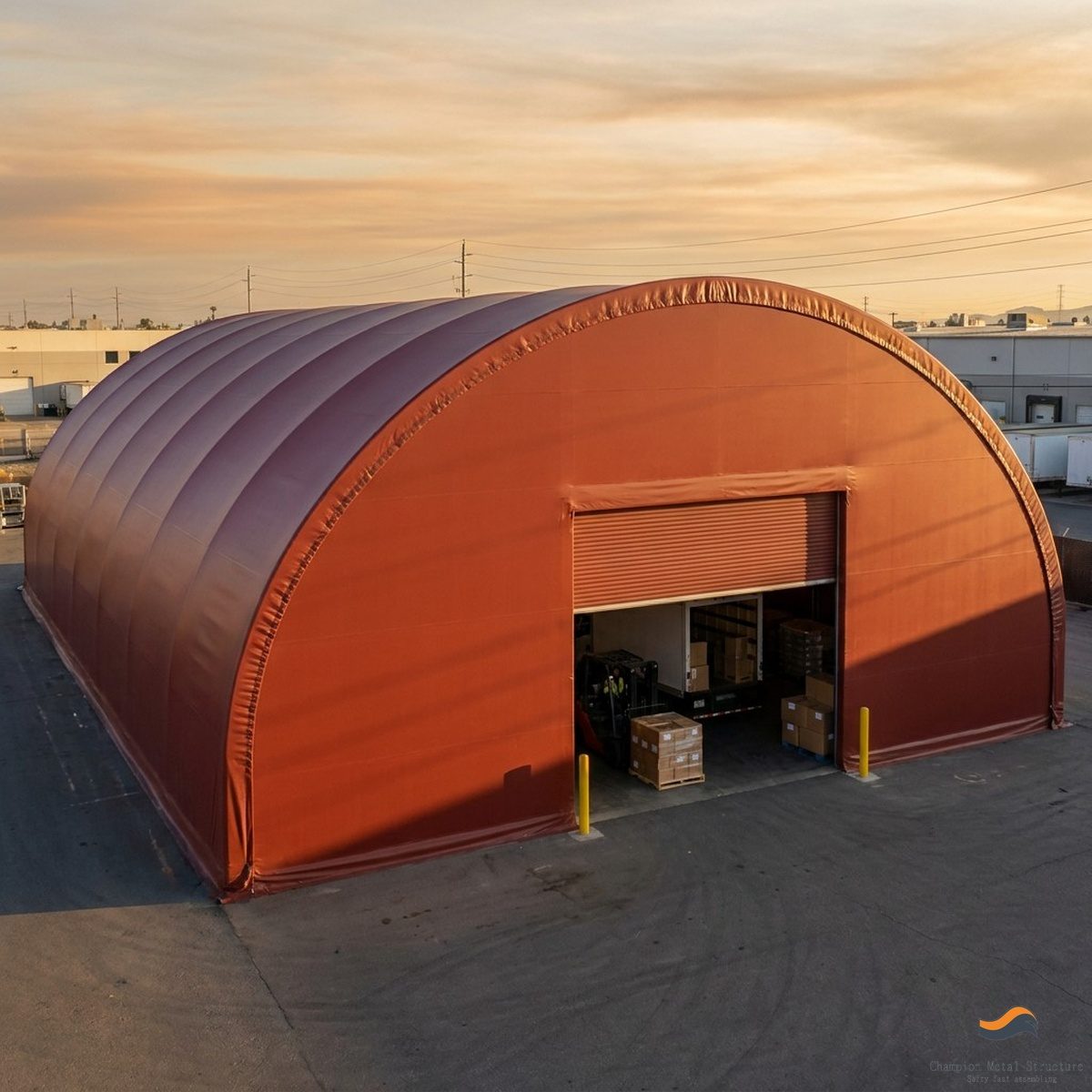 18m (60ft) x 55m Heavy Clear-Span Industrial Fabric Building (FB18)