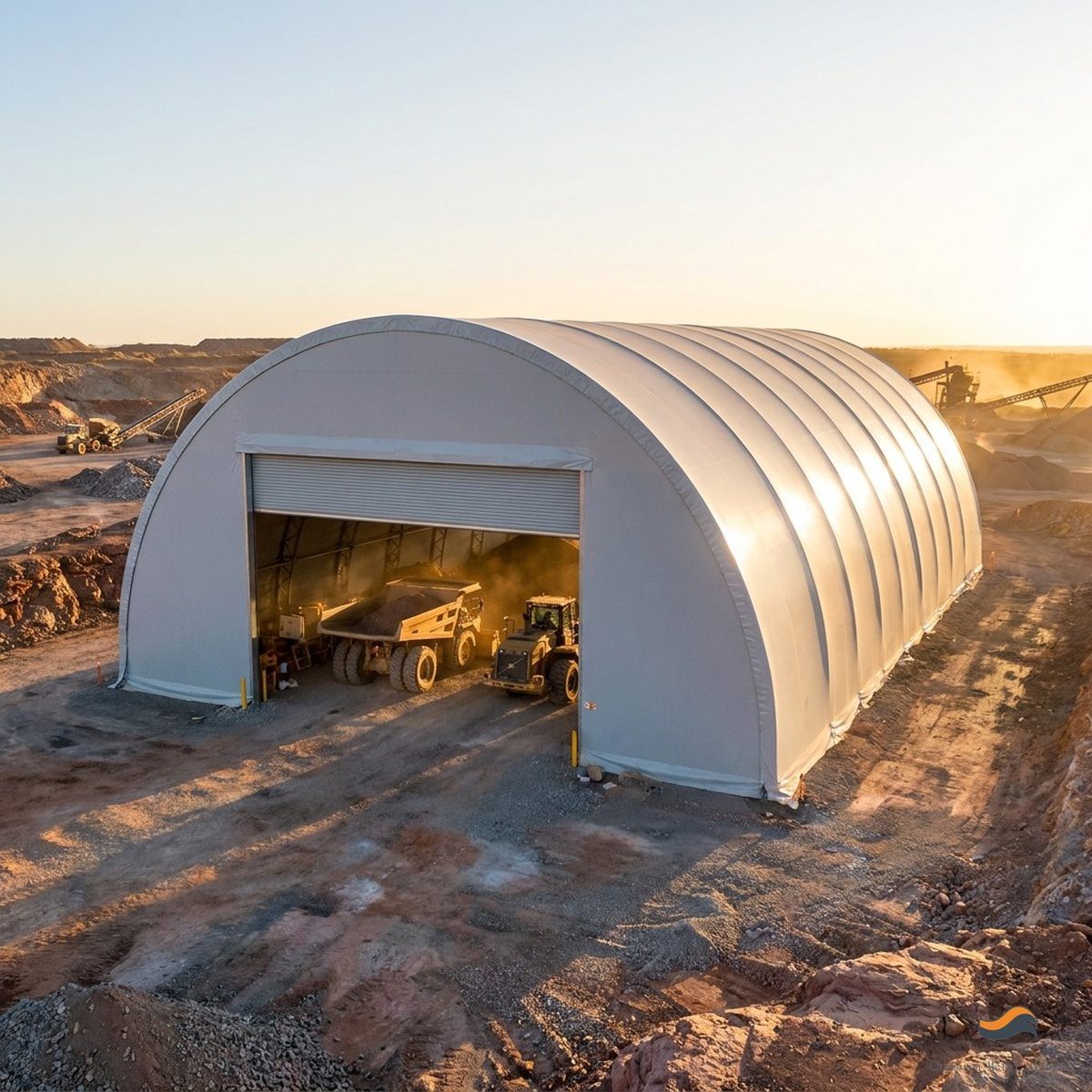 18m (60ft) x 200m Heavy Clear-Span Industrial Fabric Building (FB18)