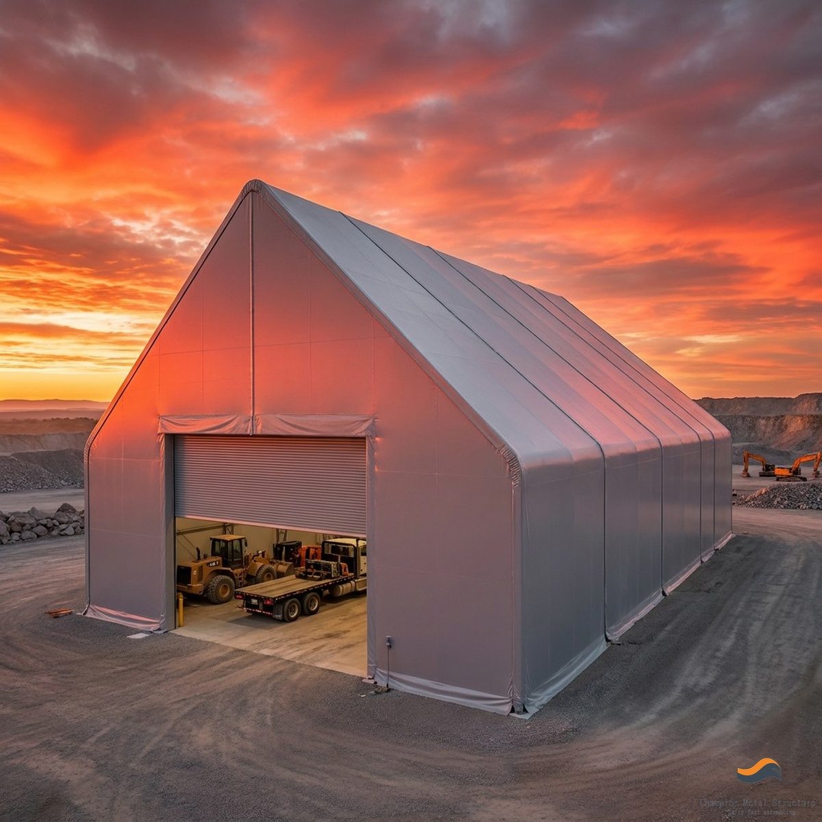18m (60ft) x 280m Heavy Clear-Span Industrial Fabric Building (FB18)