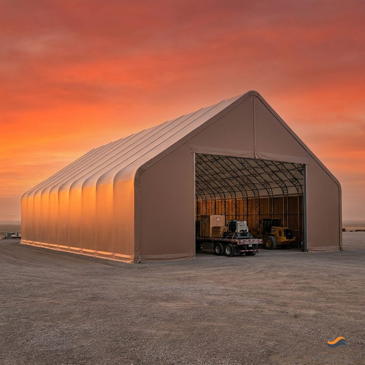 25m (82ft) x 130m Heavy Clear-Span Industrial Fabric Building (FB25)