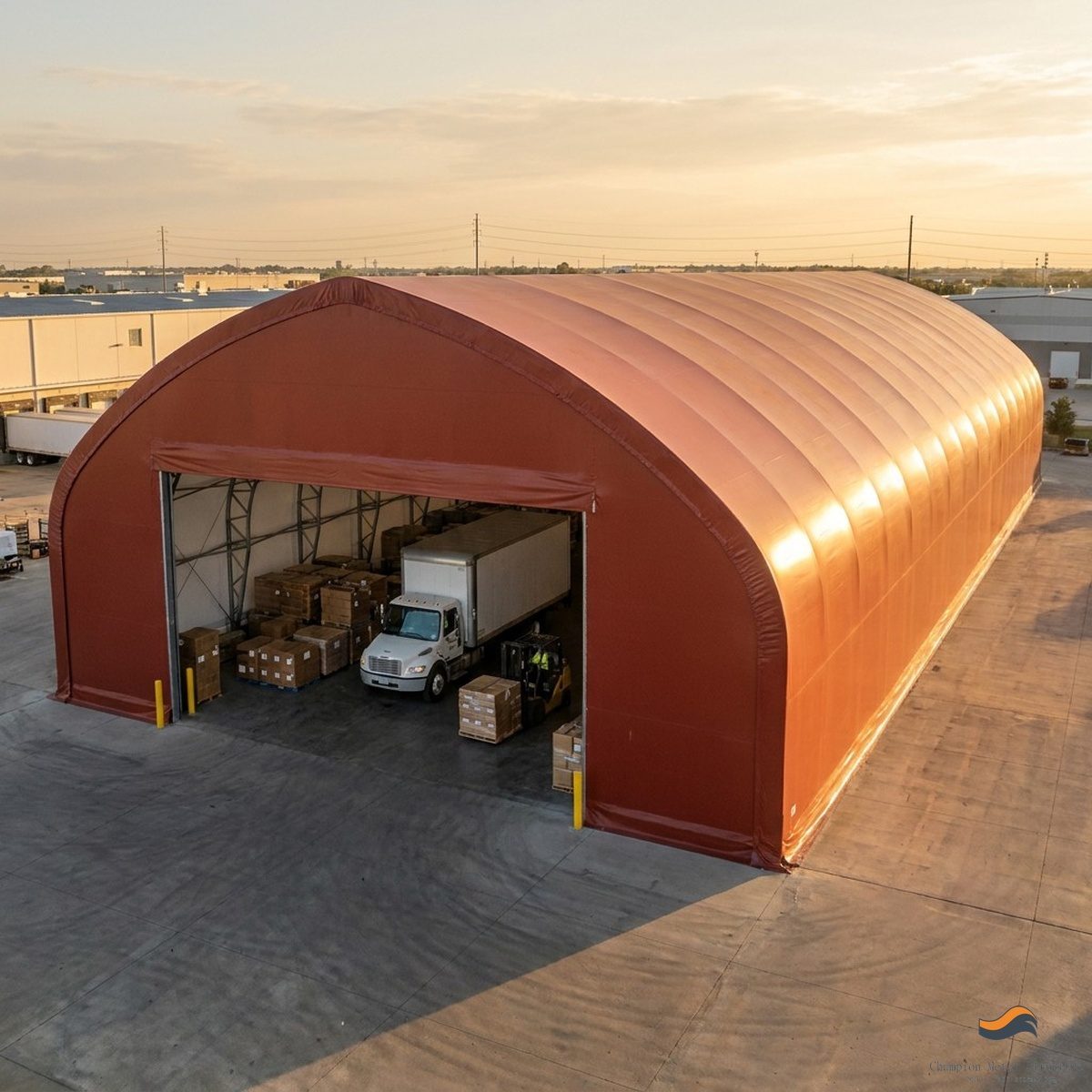 28m (92ft) x 115m Heavy Clear-Span Industrial Fabric Building (FB28)