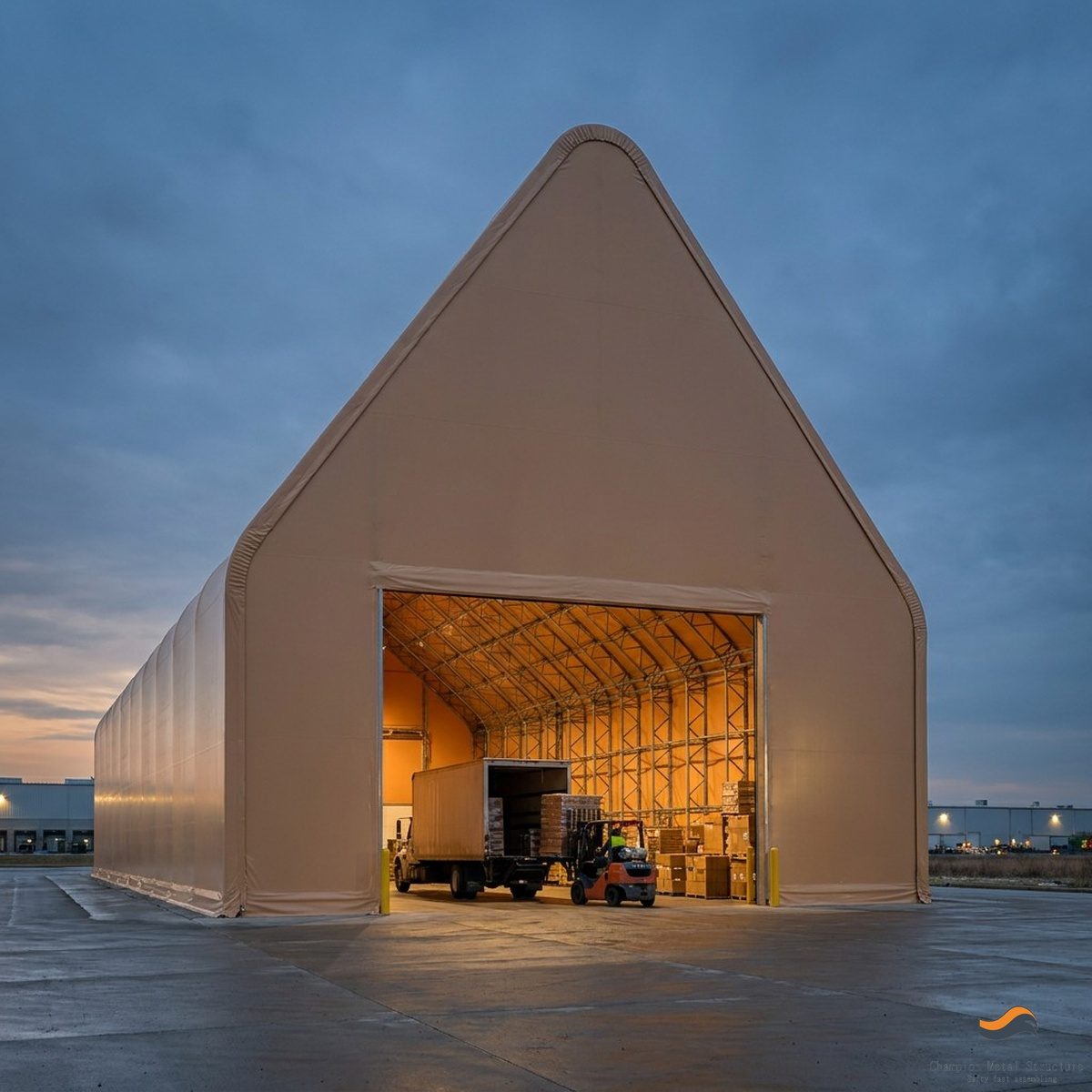 28m (92ft) x 150m Heavy Clear-Span Industrial Fabric Building (FB28)