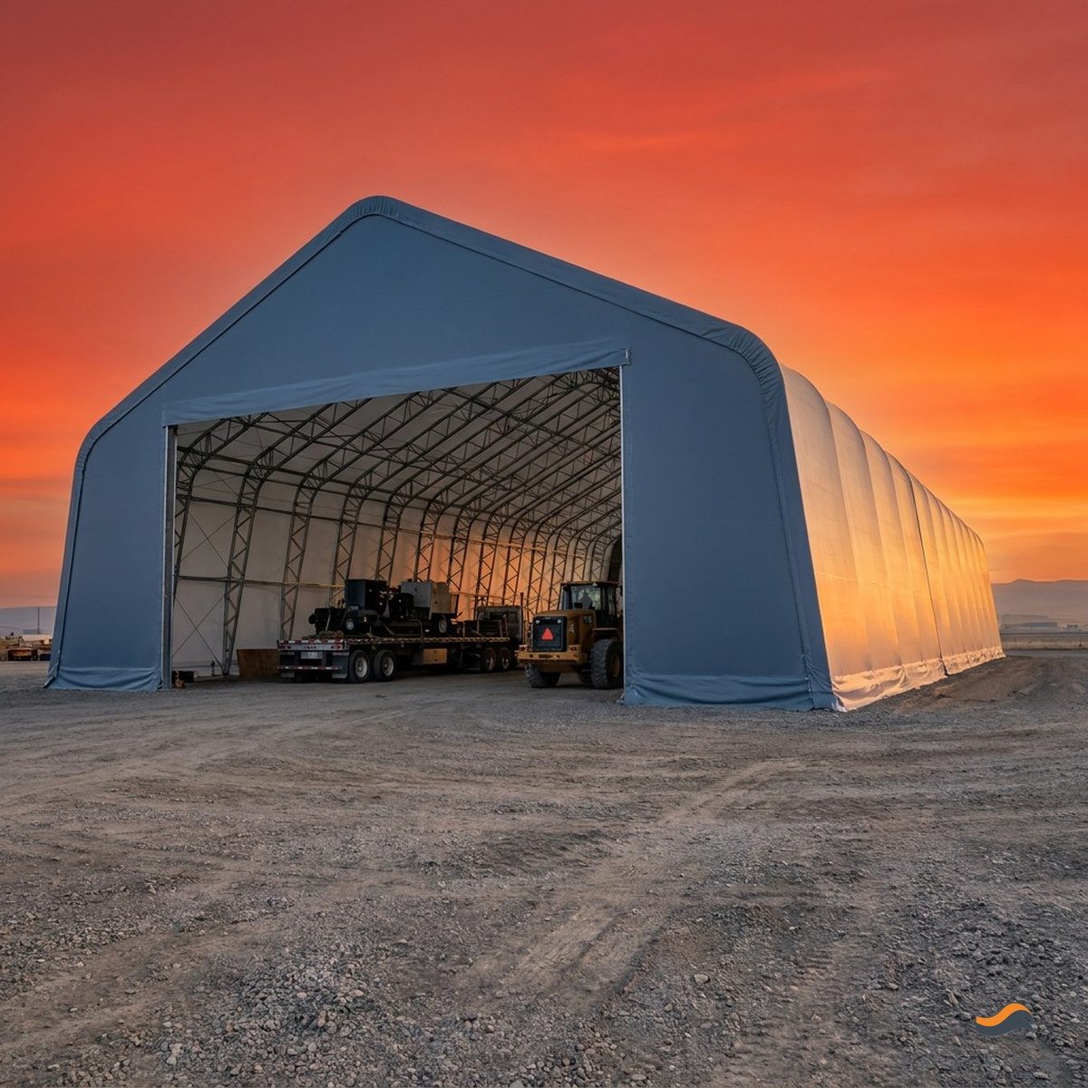 28m (92ft) x 175m Heavy Clear-Span Industrial Fabric Building (FB28)