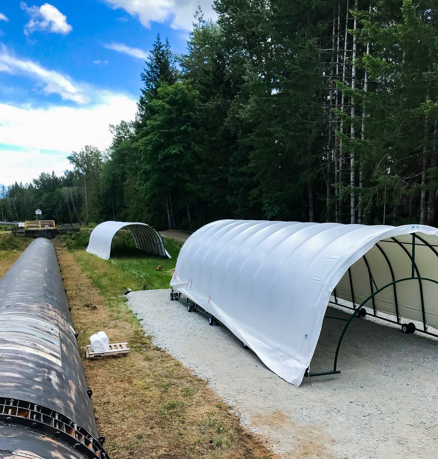 55m (180ft) x 200m Heavy Clear-Span Industrial Fabric Building (FB55)