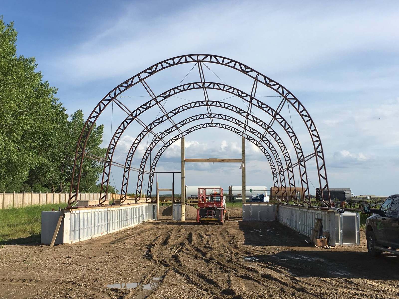 35m (115ft) Non-Standard Chemical Fertilizer Rail Loading Shed - 60m Length