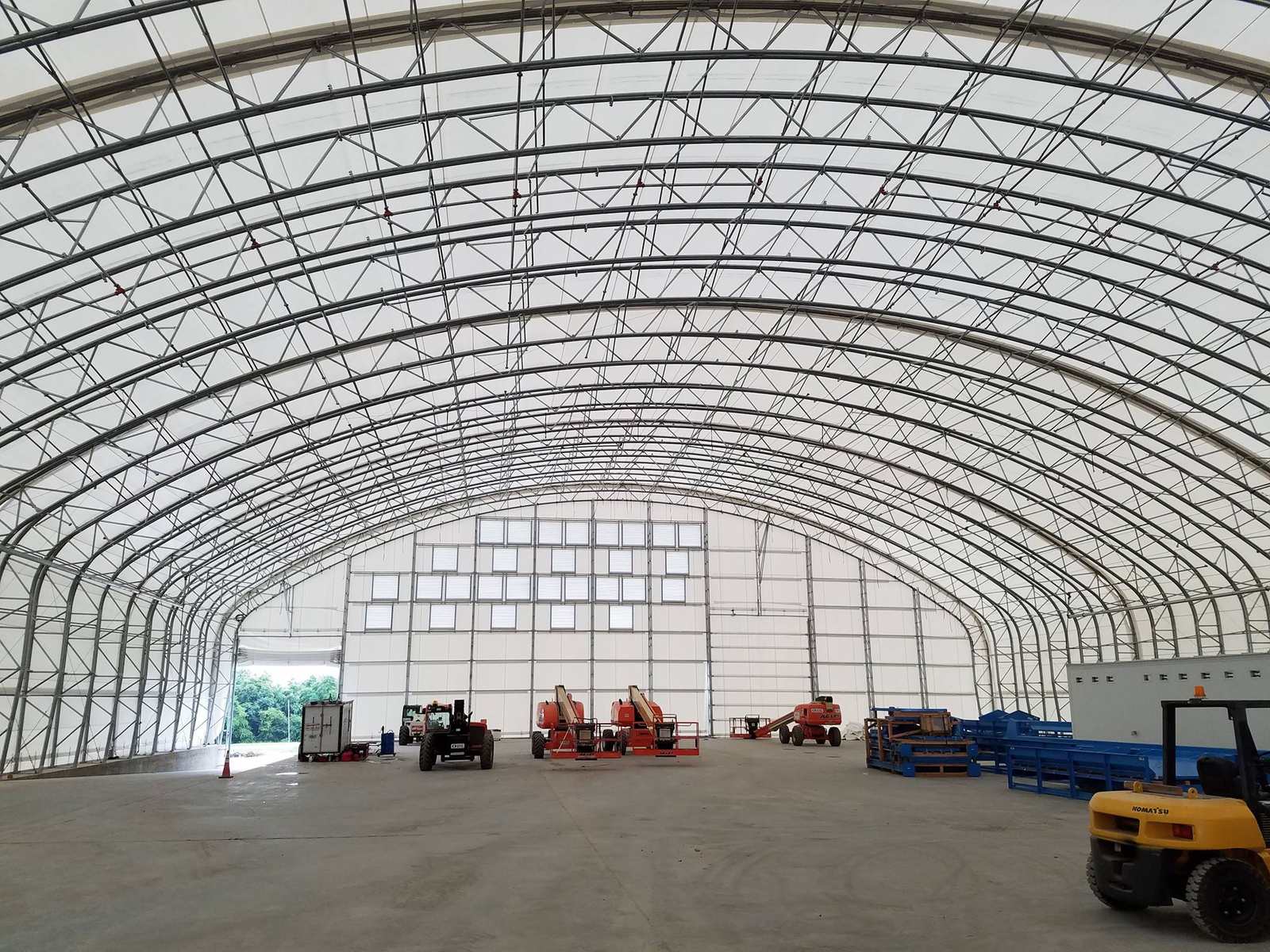 75m (246ft) Non-Standard Ultra-Span Raw Material Stockpile Dome - 60m Length