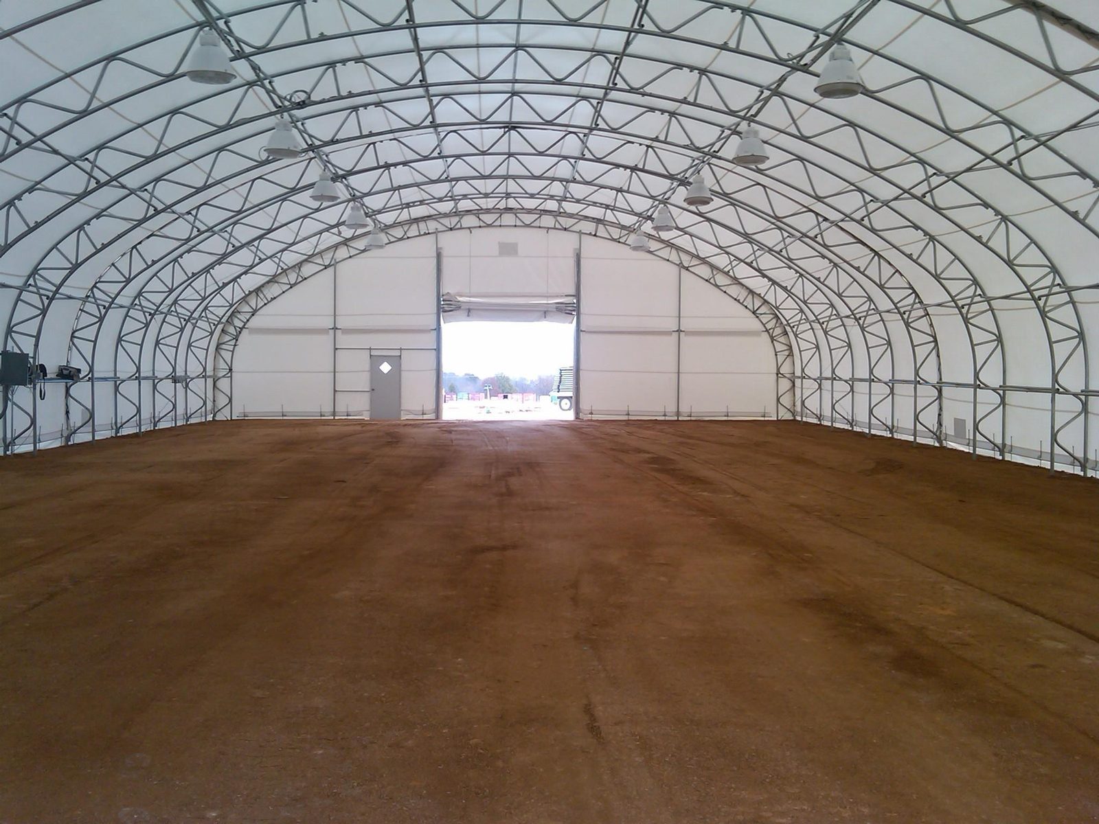 75m (246ft) Non-Standard Ultra-Span Raw Material Stockpile Dome - 90m Length