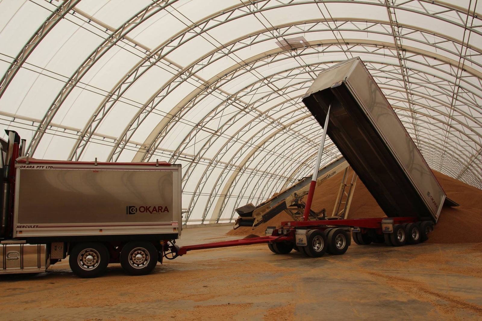 90m (295ft) Non-Standard Circular Bulk Blending & Storage Dome - 90m Length