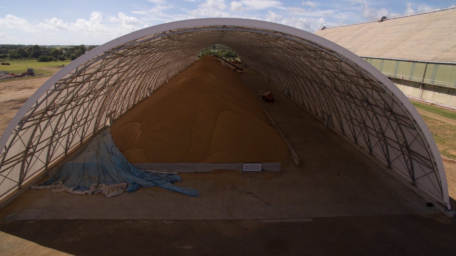90m (295ft) Non-Standard Circular Bulk Blending & Storage Dome - 120m Length
