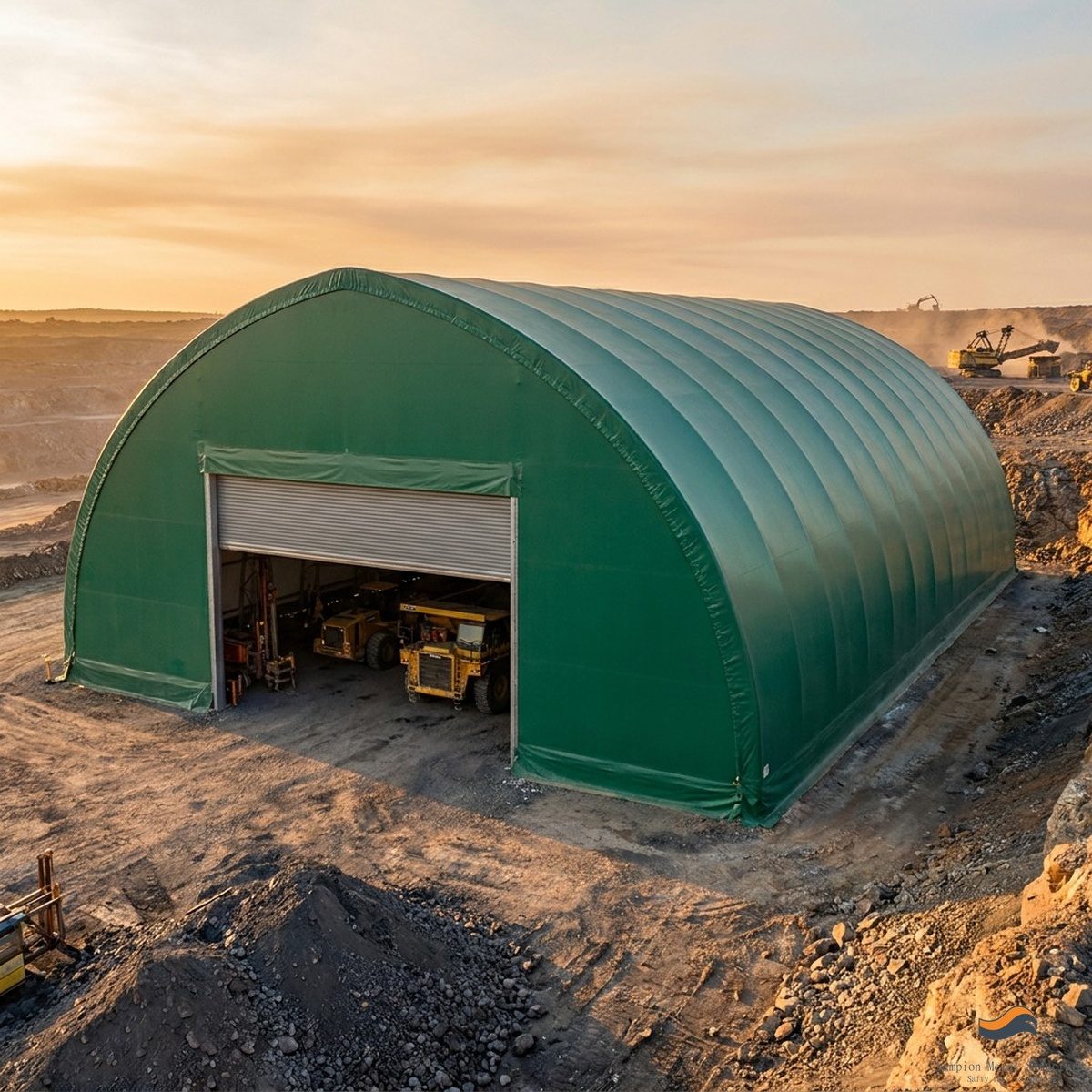 Fire Safety in Mining Fabric Structures: High-Expansion Foam, Water Deluge & NFPA 13 Compliance