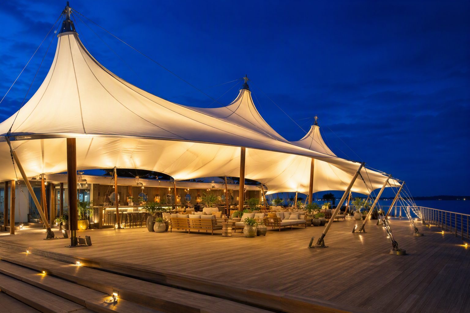 Coastal Beach Resort Evening Cocktail Pavilion