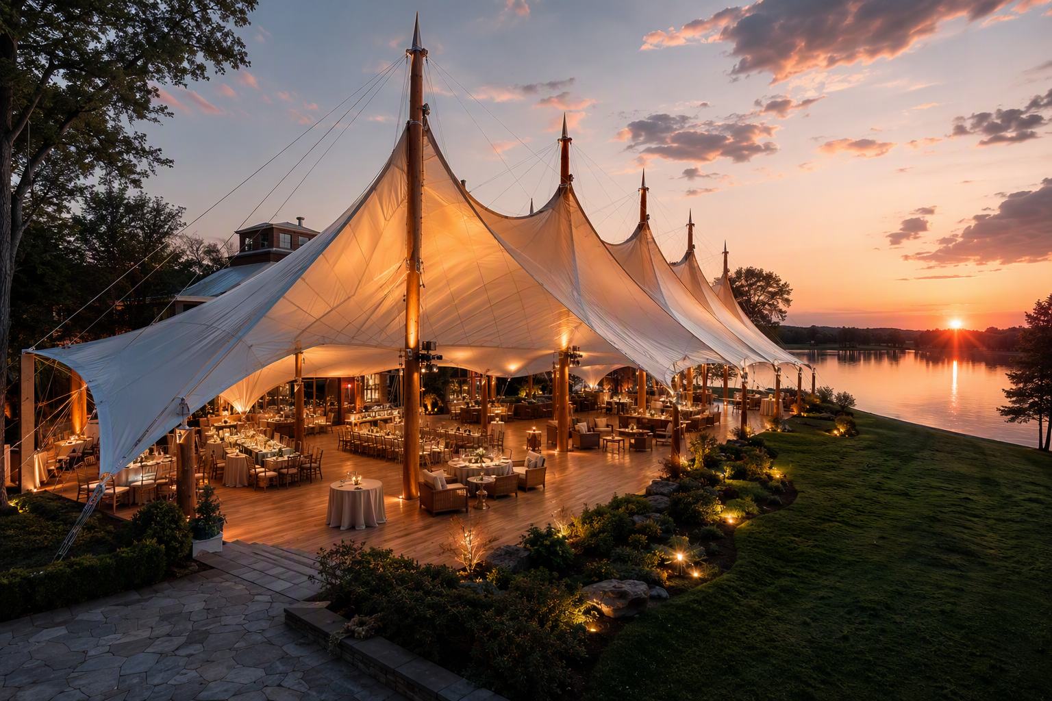 Lakefront Sunset Hospitality Pavilion