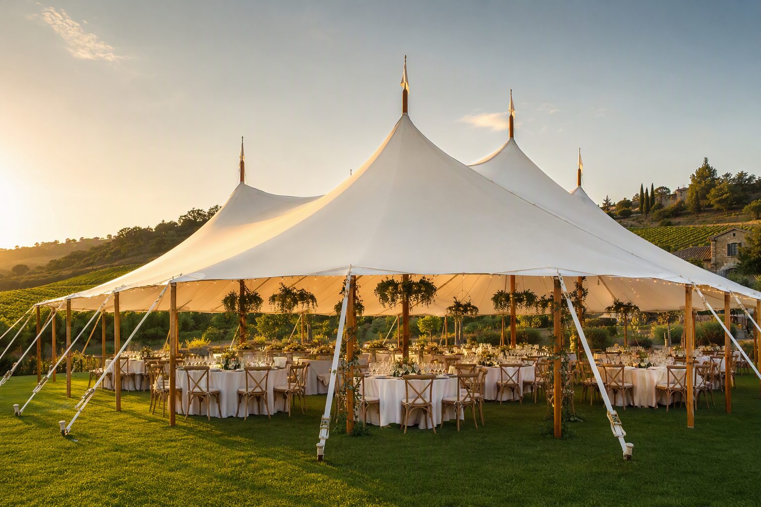 Winery Vineyard Wedding Reception Marquee