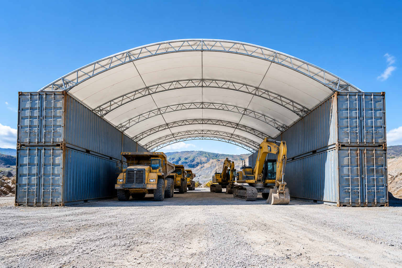 Double-Truss Container Shelters