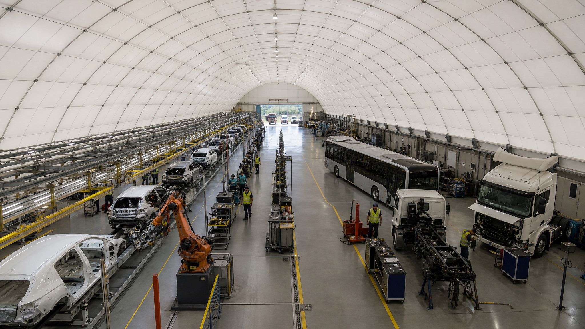 汽车整车装配与大型车辆维修 (automotive final assembly plus heavy-vehicle repair)