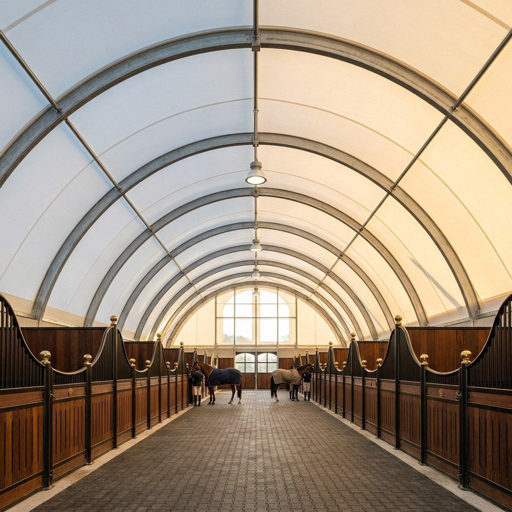 Equestrian riding arena