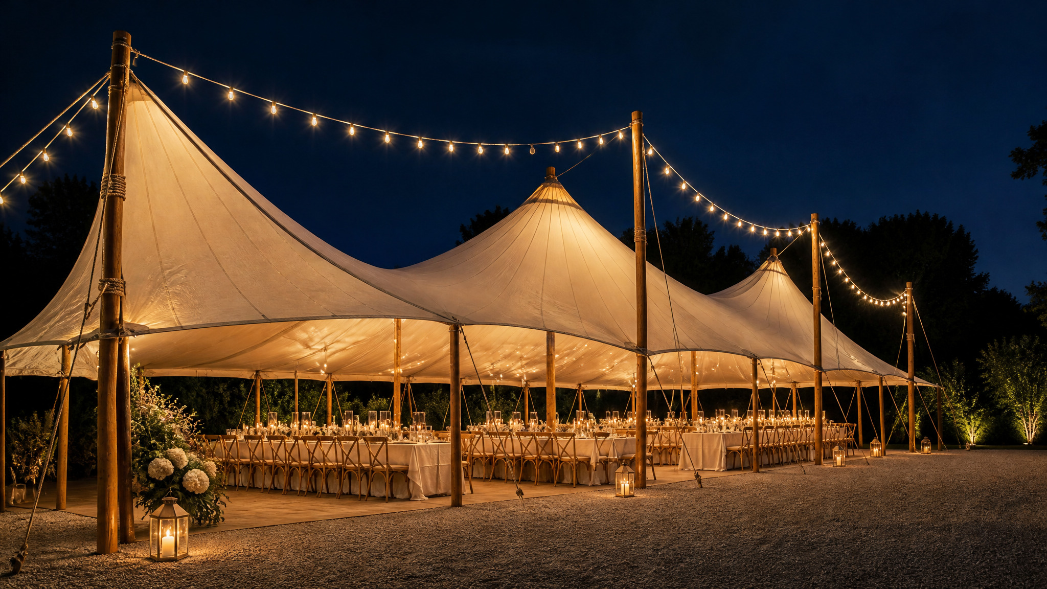 Night Gala Sailcloth Pavilion