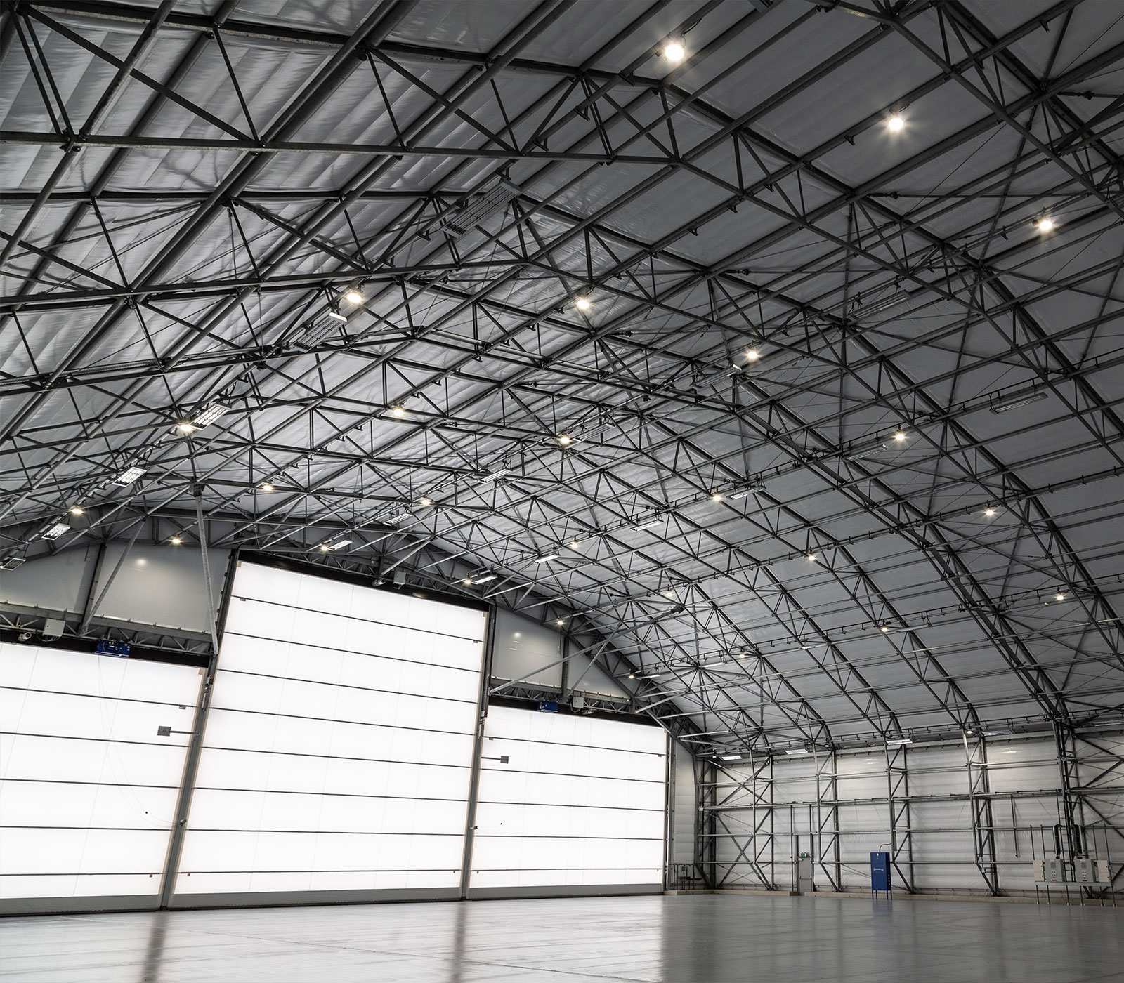 24m (80ft) Clear-Span Corporate Jet Base Hangar - 50m Length